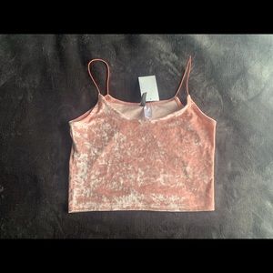 NWT H&M Crushed Velvet Crop Top
